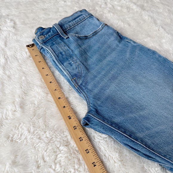 Levi’s Woman Blue High Rise Wedgie Straight Ankle Jeans US30 Classic Preppy - Picture 7 of 12